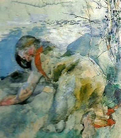 Carl Larsson studie till Spain oil painting art